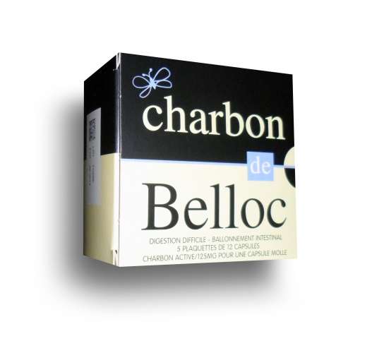 Charbon de Belloc 125mg - Digestion difficile - Pharmacie et Nature